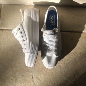 Platform White Keds